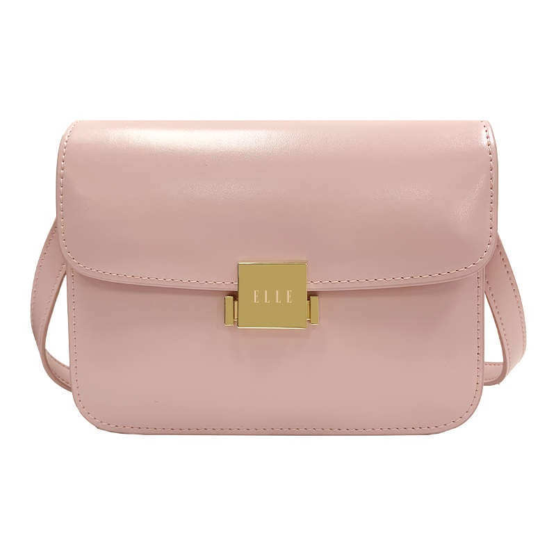 ELLE 经典百搭豆腐包质感小方包GH162P90386  粉色  