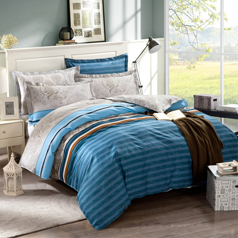 啄木鸟PLOVER家纺北美风情纯棉四件套+ZMN-CM-13  宝石蓝  