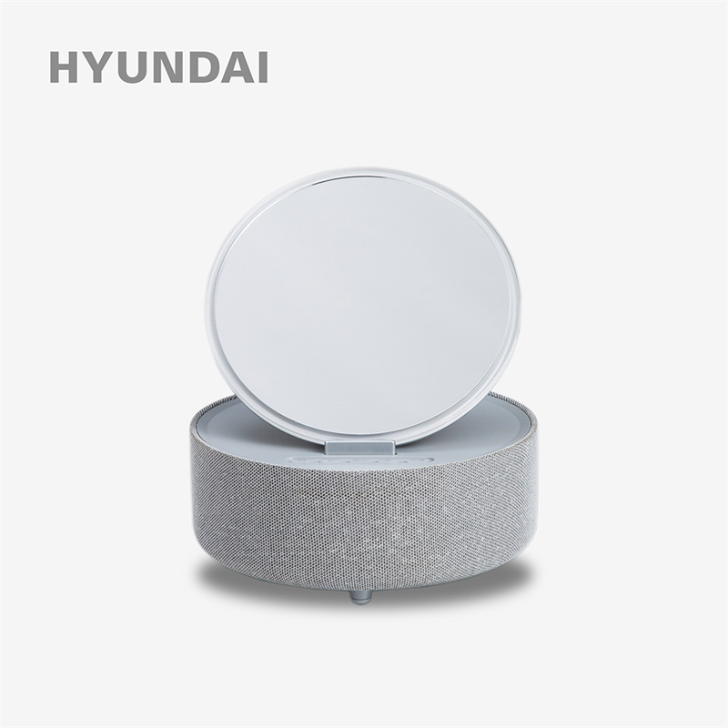 现代HYUNDAI-多功能无线充化妆镜音箱YH-F166  塞纳灰  