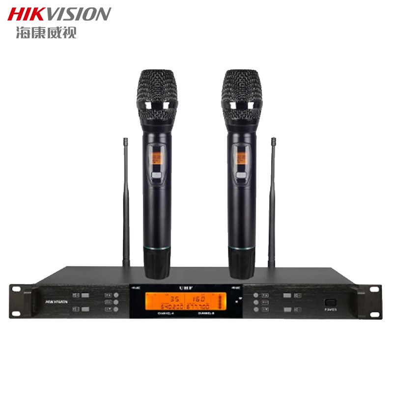 海康威视 一拖二无线手持话筒DS-KAU5002-M  黑色  