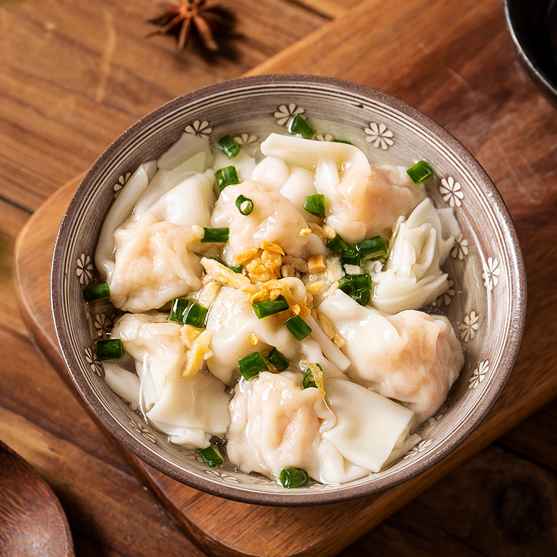 一条狗小馄饨云吞早餐宵夜多口味组合装量贩装135g/袋荠菜鲜肉小馄饨2袋+鲜肉小馄饨2袋  象牙色  