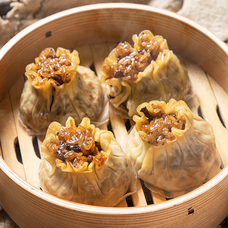 一条狗烧卖早餐宵夜多口味组合装量贩装540g/袋梅干菜烧麦*2袋+腊肠蛋黄烧麦*2袋  枫叶色  