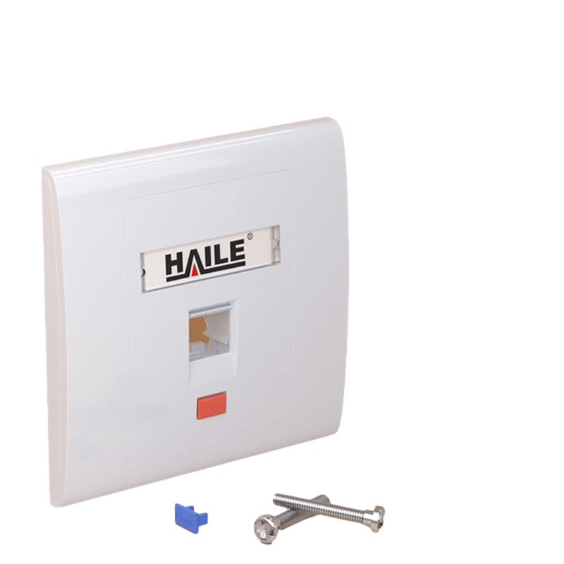 海乐（Haile）86型单口网络信息面板/网线插座/电脑插座/网络信息插座 白色HT-8601 十个装  白色  