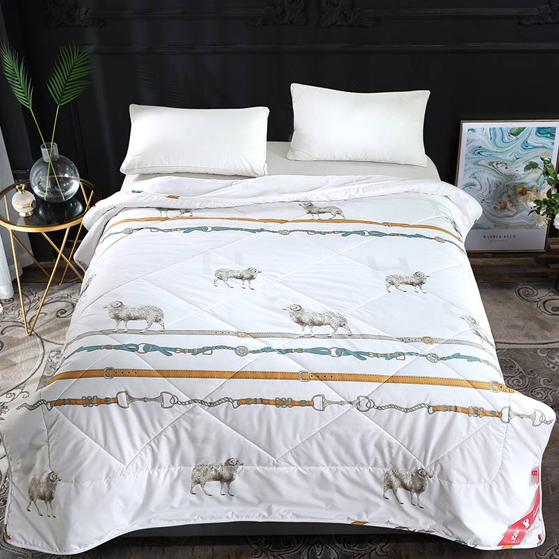 北极绒 新西兰纯羊毛被-白180x220cm  白色  