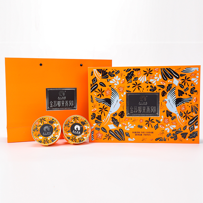 夫人燕窝 鲜炖金耳椰果燕窝150克*5碗/盒    