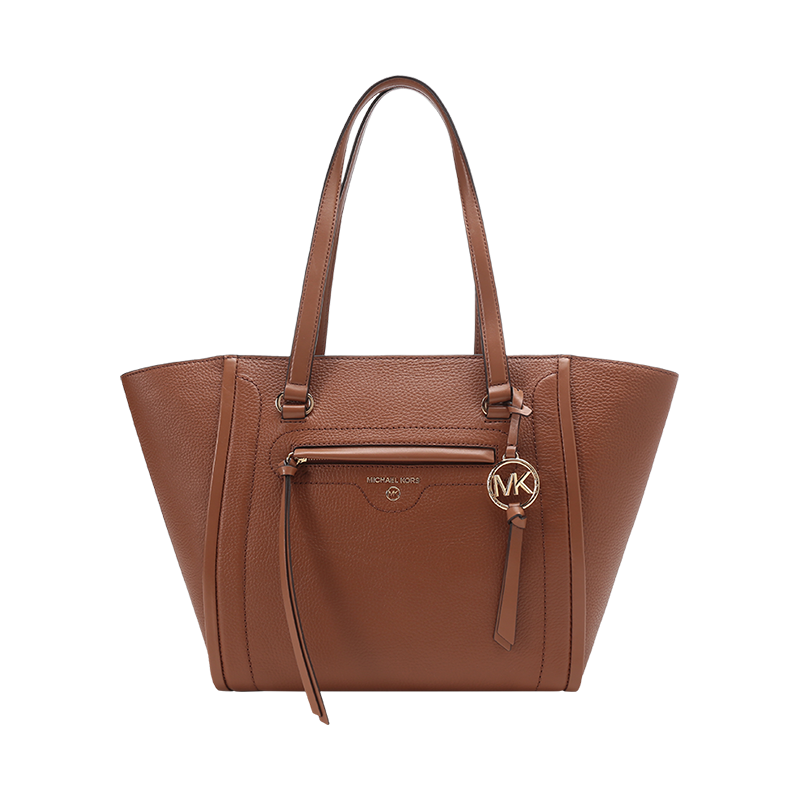 Michael Kors 迈克&middot;科尔斯  女士Carine系列牛皮革手提单肩包托特包Z11100673370  牛皮棕色  