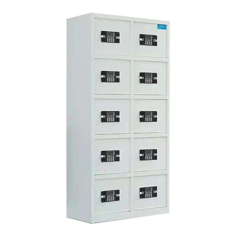 仕必得 钢制多门保密柜10门电子密码文件柜  不锈钢色  