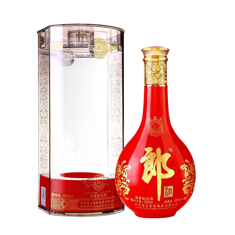 郎酒红花郎15年53度酱香型白酒 500ml/瓶单瓶