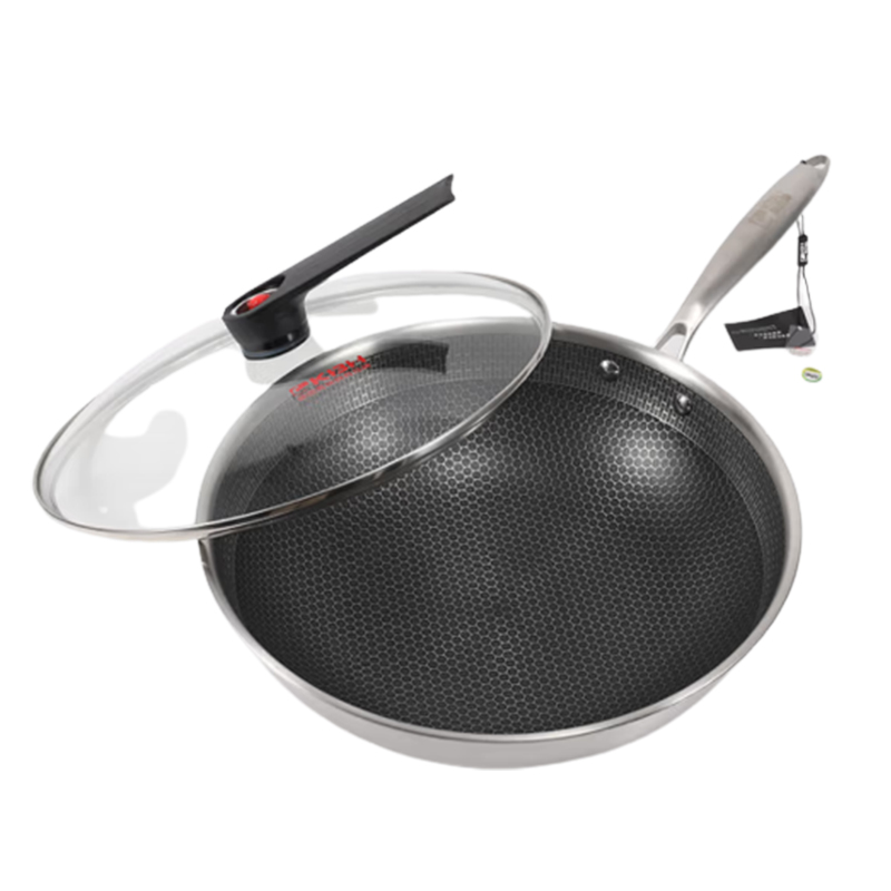 康巴赫鸿运微压蜂窝304炒锅 CMY32A1（单位：个） 银色