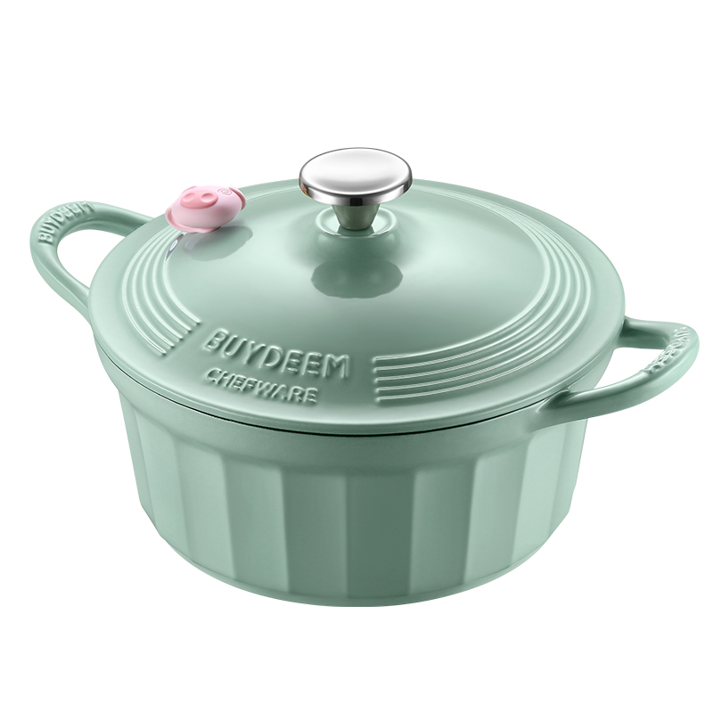 北鼎（Buydeem） 珐琅锅铸铁锅 25cm 焖炖锅 浅杉绿（单位：个）