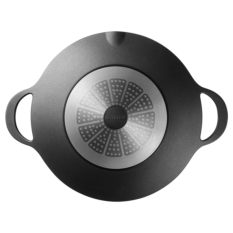 北鼎(Buydeem) CP101烤肉锅不粘锅平底煎锅电磁炉适用 36CM（不含电磁炉）单位：个 黑色
