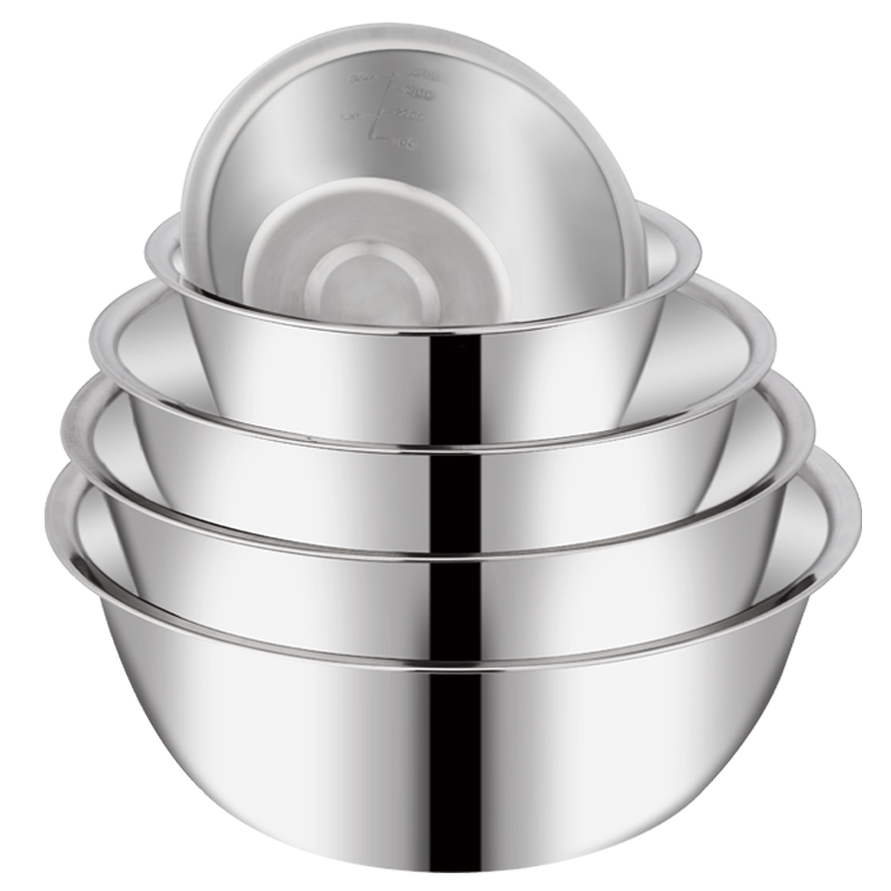 易铂 豪斯五件套盆 14/16/20/22/24cm YP-8077（单位：套） 不锈钢色