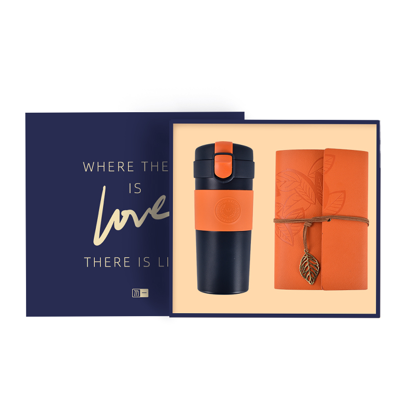 勿一 高档英伦风格休闲套装QY489-2，316咖啡杯+笔记本(单位：套） 灰蓝色