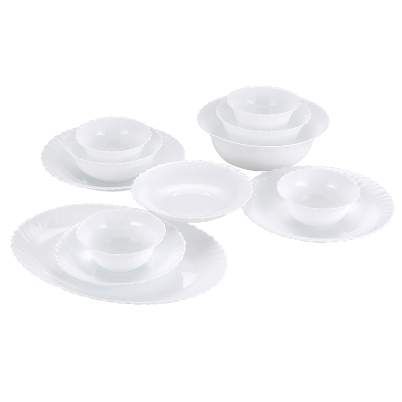 康宁餐具（Corelle Brands）皓玉系列12件套 CB-HY12ZC（单位：套） 白色