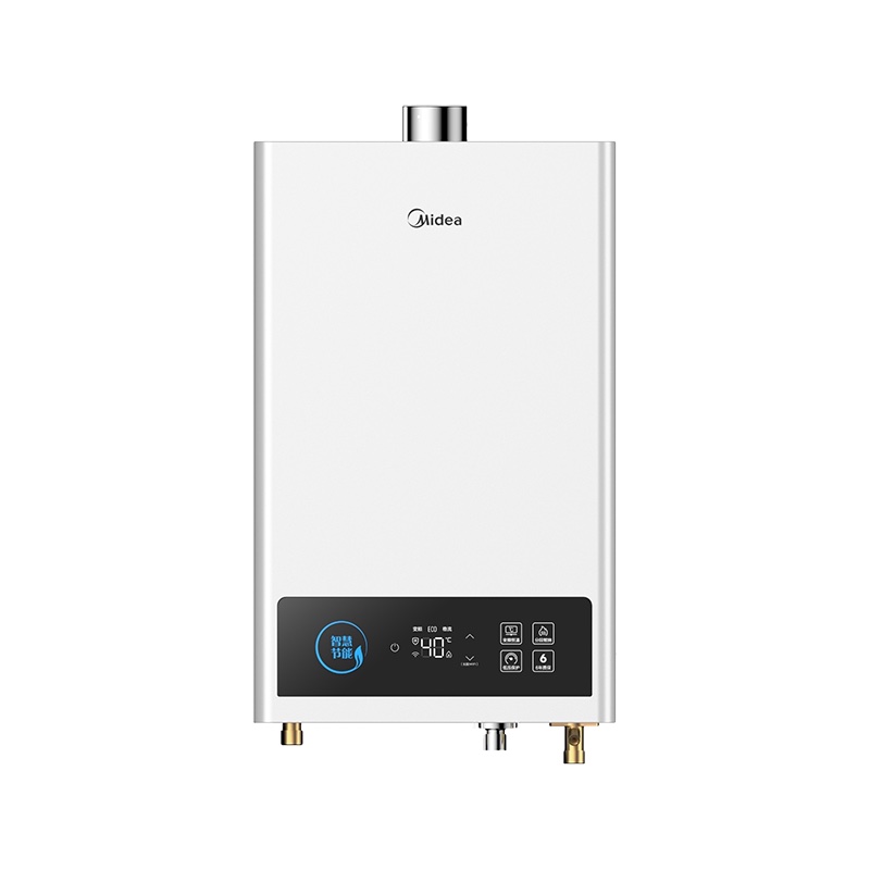 美的（Midea）16L天燃气热水器 智能wifi操控 高清大屏 节能省气 稳流恒温JSQ30-16HCM  银色  