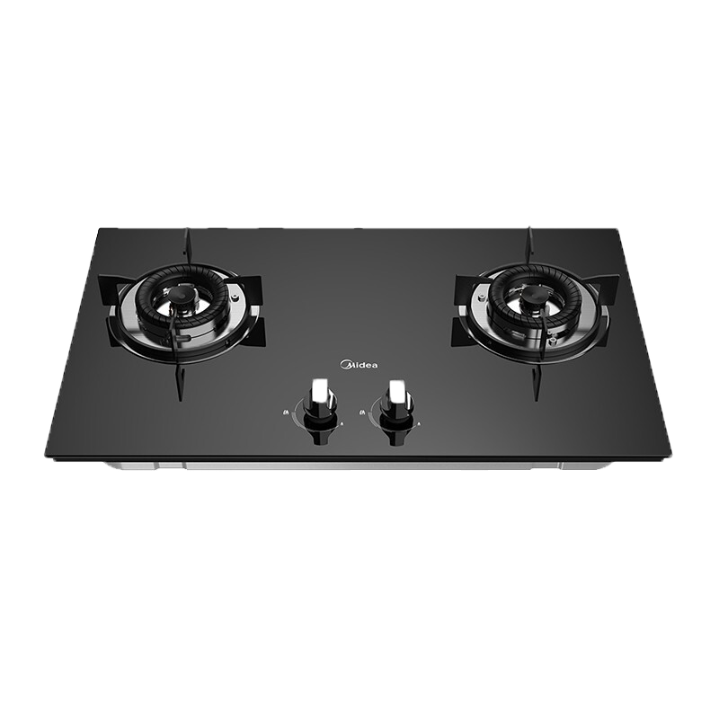 美的（Midea）4.2KW大火力家用双眼天燃气灶 一级能效 钢化玻璃台嵌两用 JZT-Q60G  黑色  
