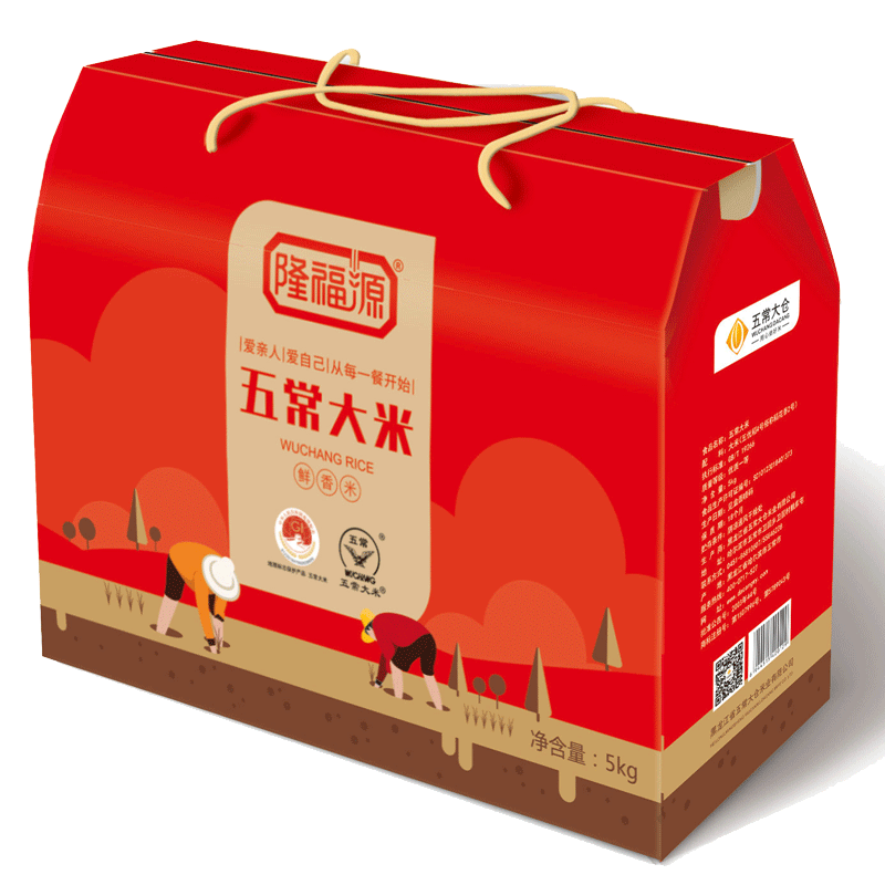 隆福源五常稻花香2号大米鲜香米5KG礼盒装 5kg礼盒