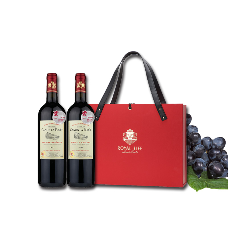 法国原瓶进口国际大赛银奖卡隆拉弗雷酒庄2017红葡萄酒750ml*2礼盒装 750ml*2/盒