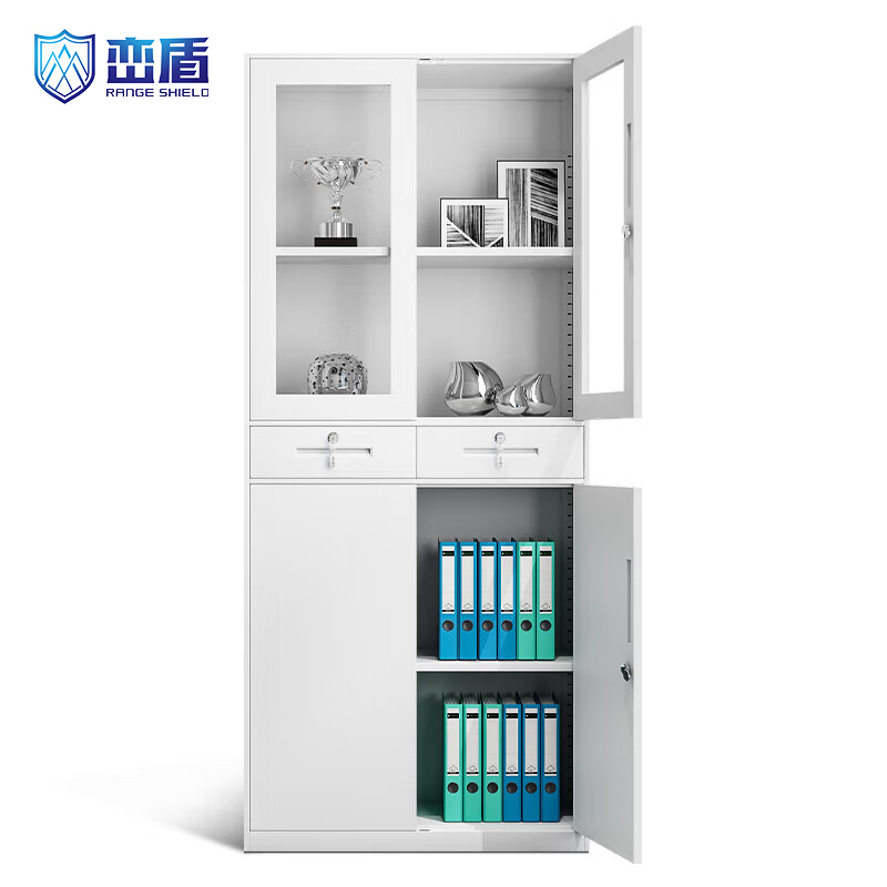 峦盾 LD-GD-01 密码文件柜（玻璃门）  浅灰色  