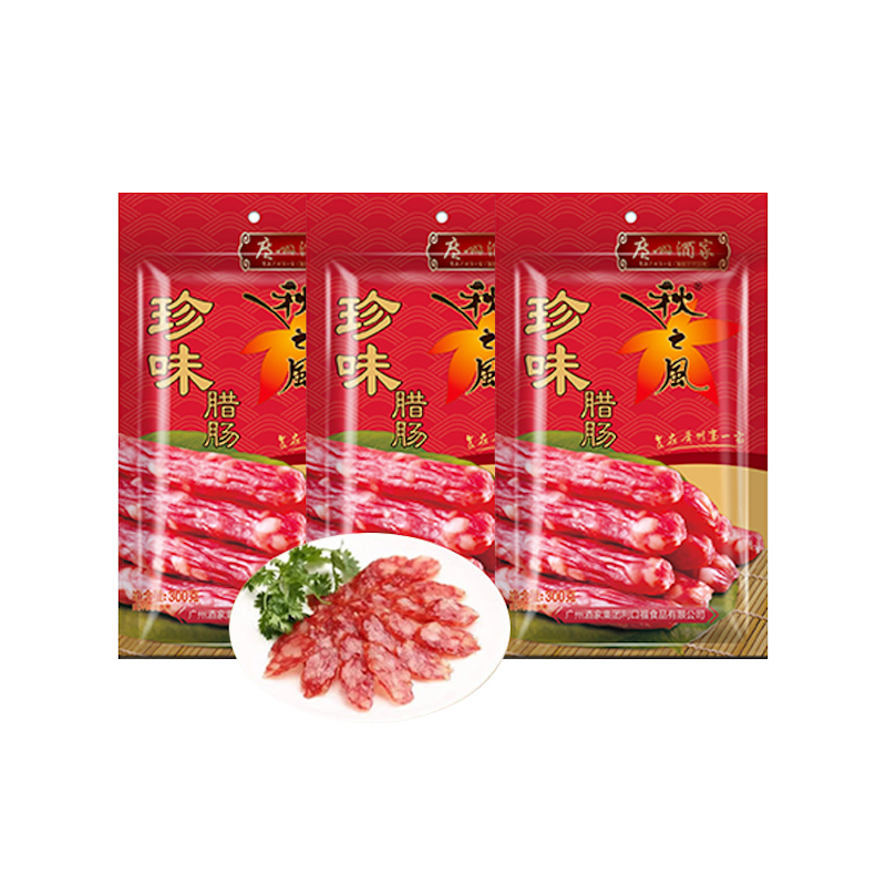 广州酒家秋之风-珍味腊肠300克*3袋  .  