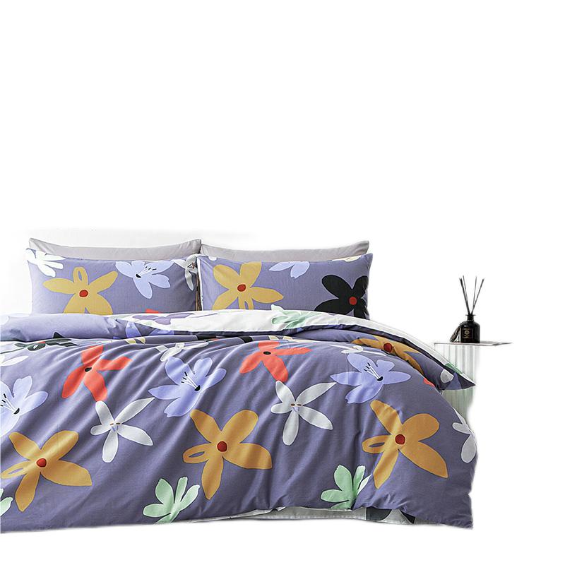 梦洁家纺 床上用品 磨绒印花恋青春 四件套200*230cm 紫色（单位：套）