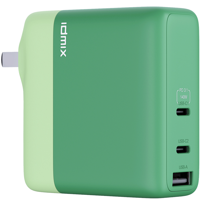 IDMIX 140W氮化镓充电器套装适用苹果12/13pro/max华为小米Macbook笔记本 绿色