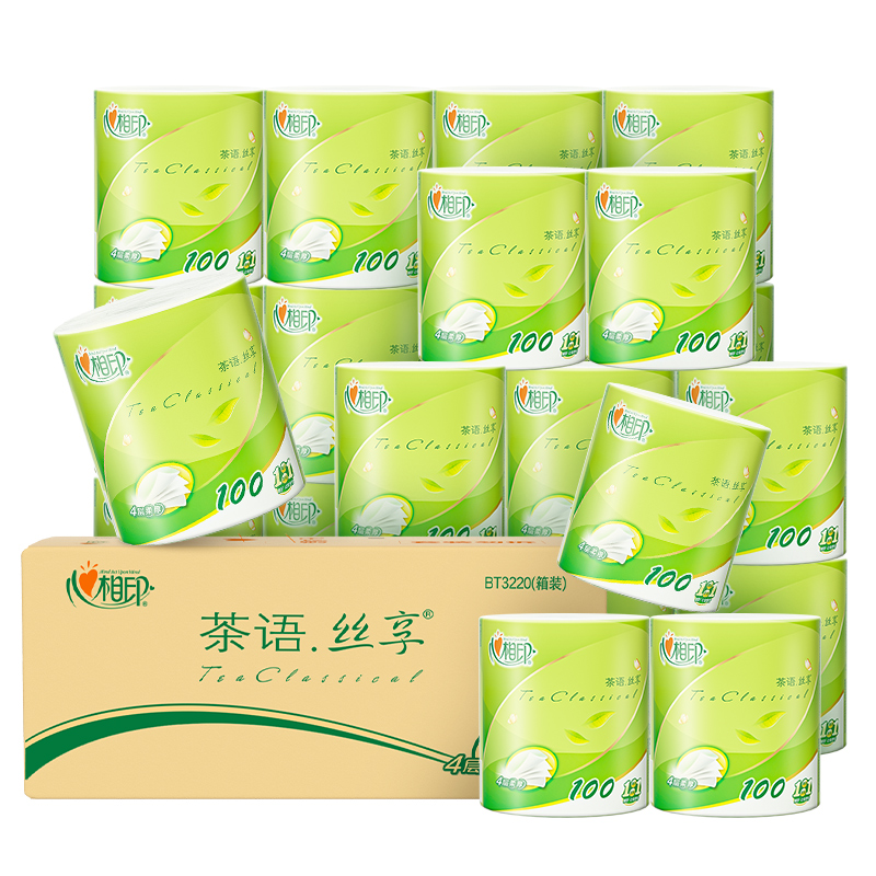 心相印（Mind Act Upon Mind） 茶语丝享 100克20卷4层 茶语丝享 绿色（单位：箱）