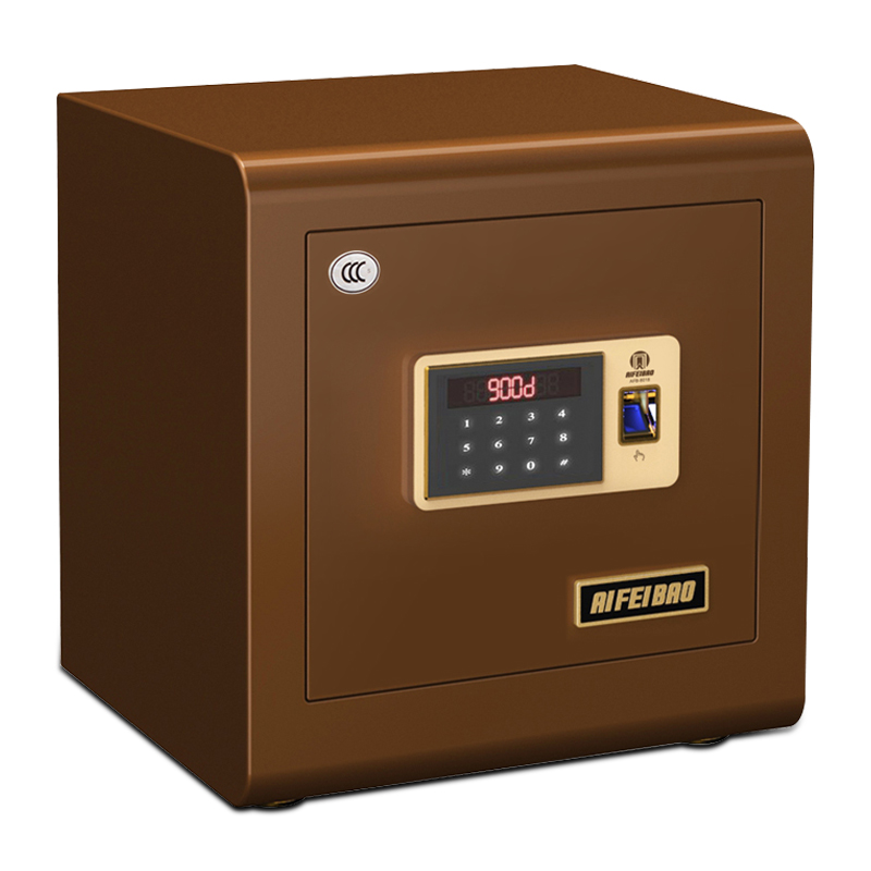 艾斐堡天丽3C保险箱/柜指纹触屏app 家用 办公 床头 金咖啡FDG-A/D-40TL  咖啡色  
