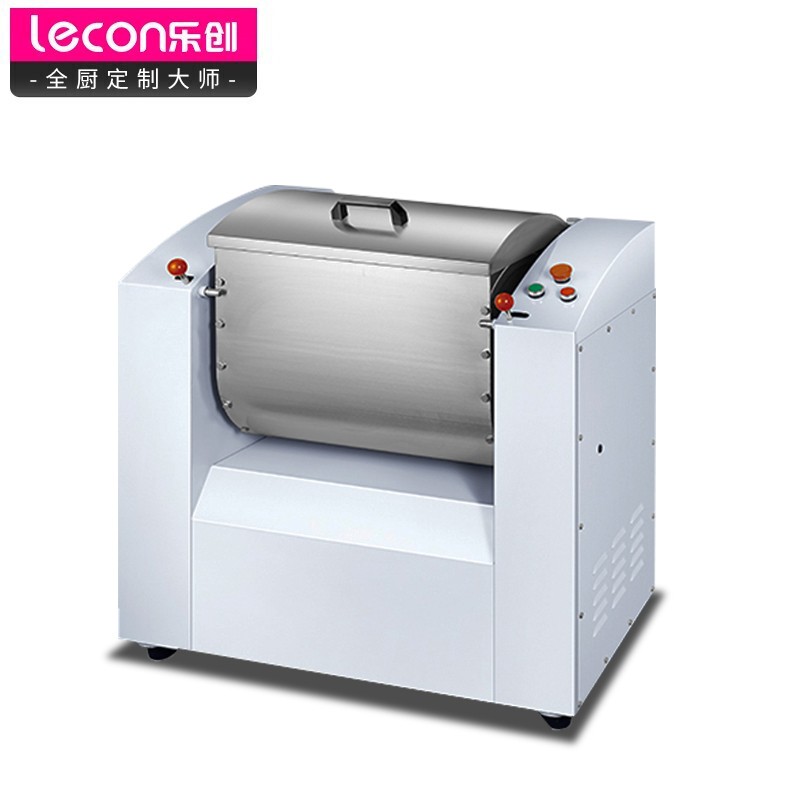 乐创(lecon) 商用和面机 卧式揉面机涡轮大型揉搅面机50KG LC-J-HJ50B  不锈钢色  