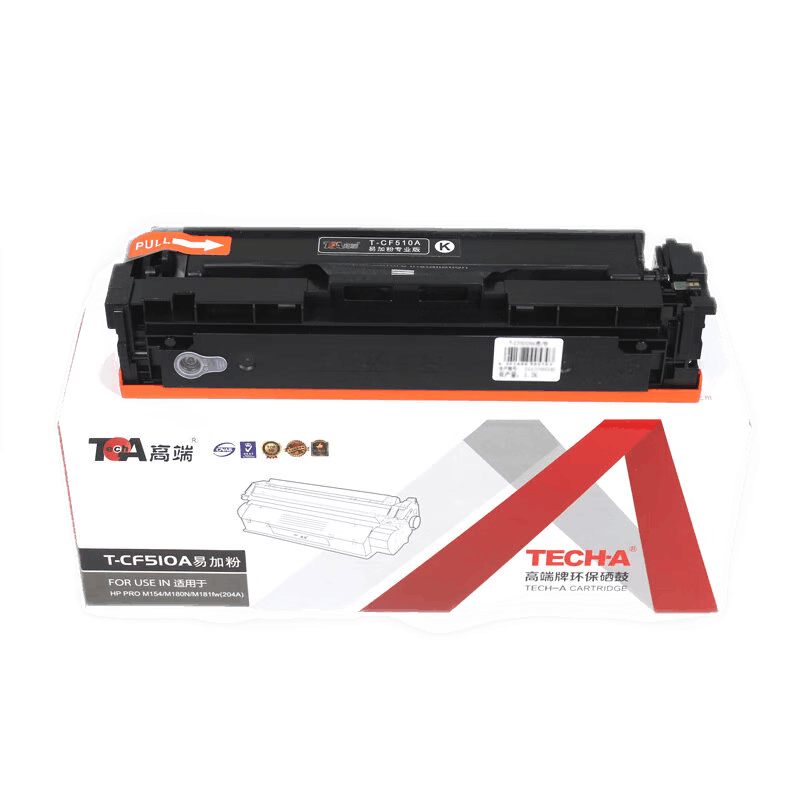 高端TECH-A T-CF510A易加粉硒鼓 黑色 适用惠普HP PRO M154彩色打印机M180N碳粉盒M181fw墨粉盒204A  黑色  