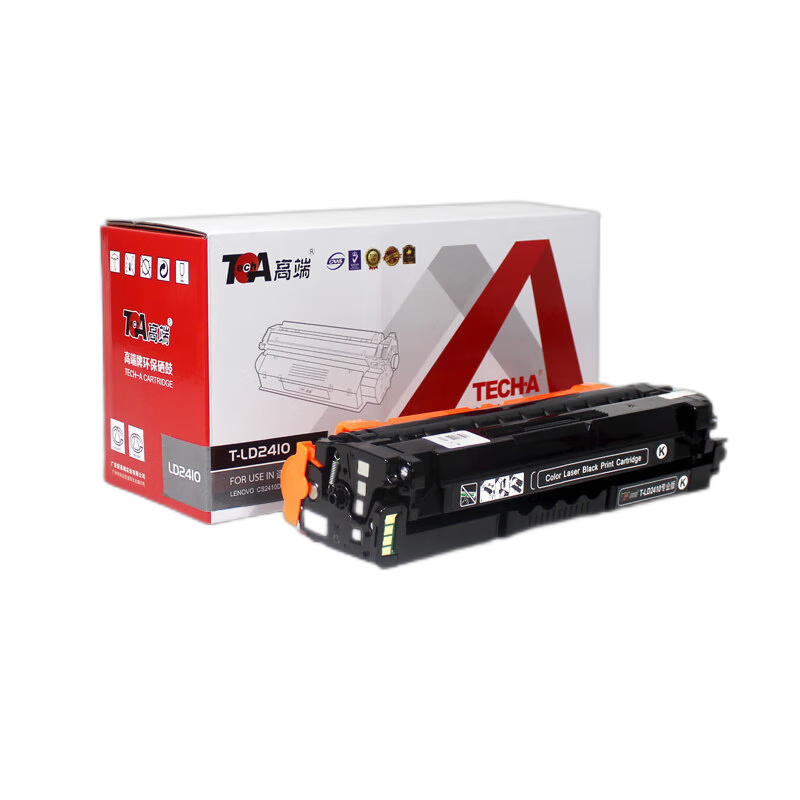 高端TECH-A T-LD2410彩色硒鼓 适用联想Lenovo CS2410DW彩色打印机墨粉盒 2410碳粉盒  黑色  