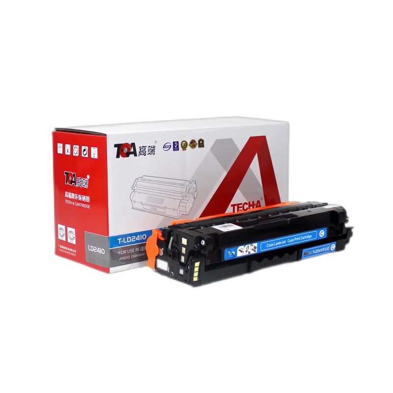 高端TECH-A T-LD2410彩色硒鼓 适用联想Lenovo CS2410DW彩色打印机墨粉盒 2410碳粉盒  蓝色  
