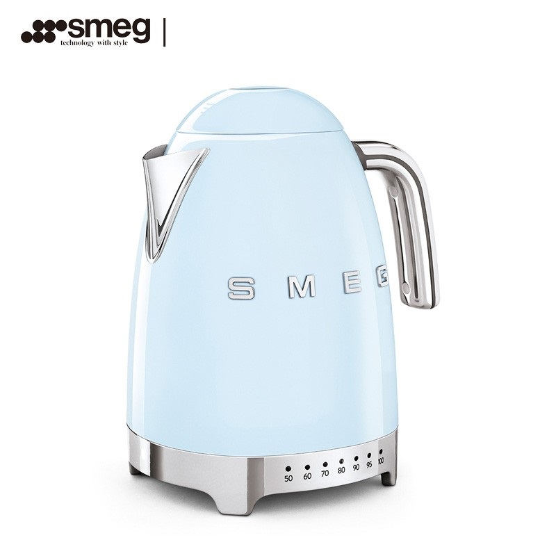 SMEG斯麦格 意大利经典复古风 电热水壶1.7L电水壶7档温控恒温 KLF04PBCN（单位：台） 淡蓝色