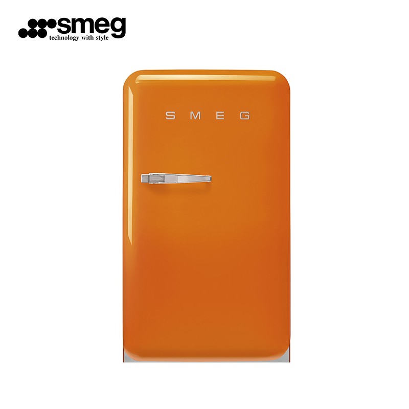 SMEG 意大利原装进口 38L迷你家用小冰箱 50年代复古冰箱 低噪节能炫彩时尚电冰箱 FAB5 橙色