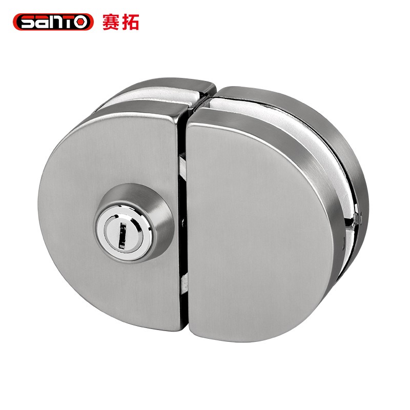 赛拓不锈铁玻璃门锁800g	0069  金属色  
