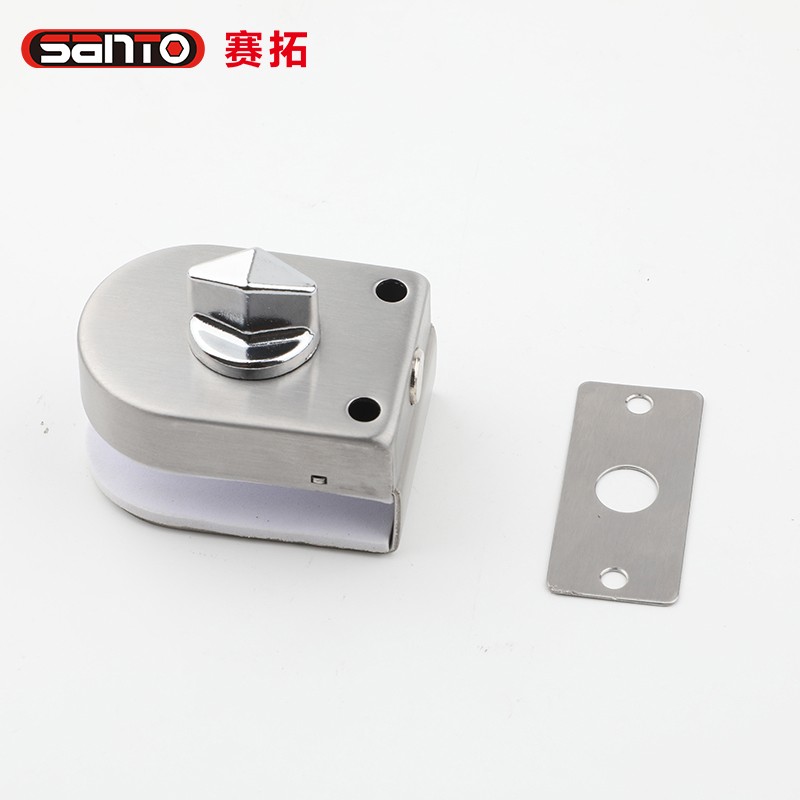 赛拓玻璃门锁170g	0484  金属色  