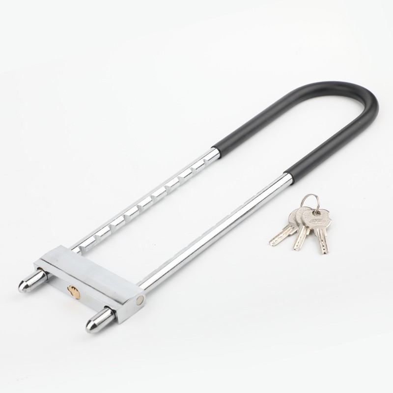 赛拓U型玻璃门锁13mm*26-35cm  黑色  