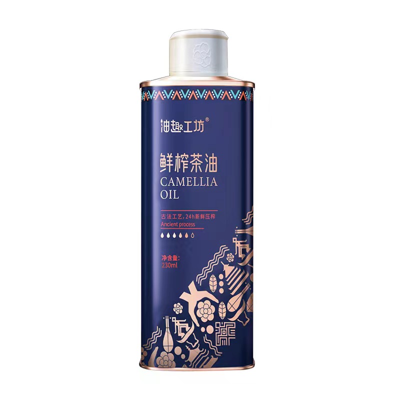 千岛源油趣工坊鲜榨茶油230ML  黄色  
