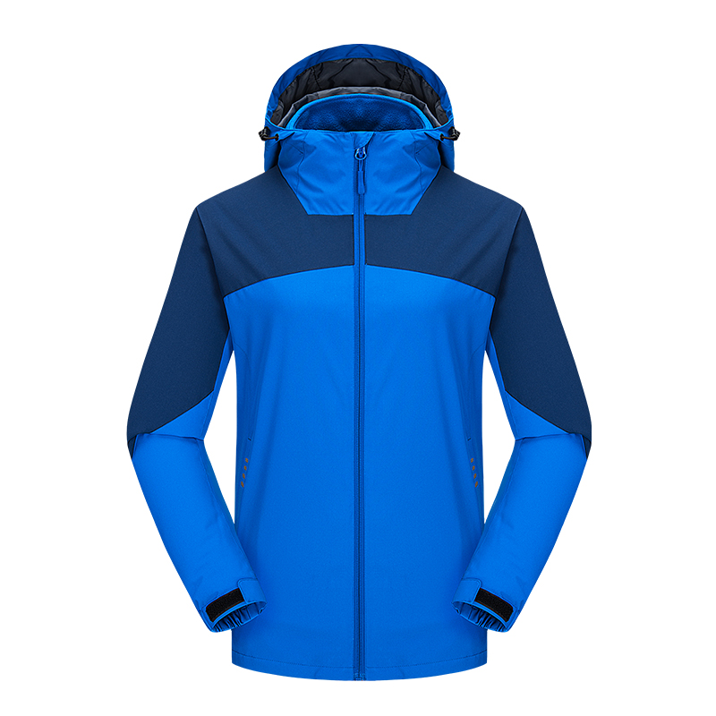 Tri-polar 户外冲锋衣男女款加绒加厚三合一滑雪服防风抓绒外套登山服 TP8433（单位：件）  宝蓝色  S