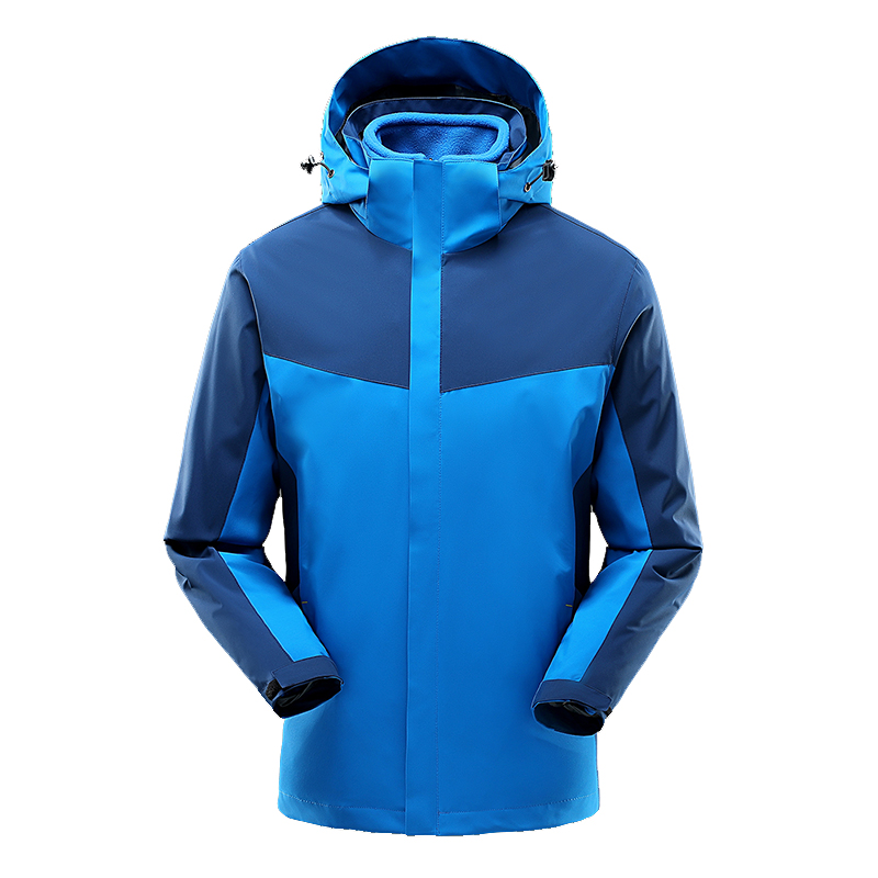 Tri-polar 户外冲锋衣三合一两件套男女情侣款可拆卸登山服 TP8435（单位：件）  宝蓝色  S