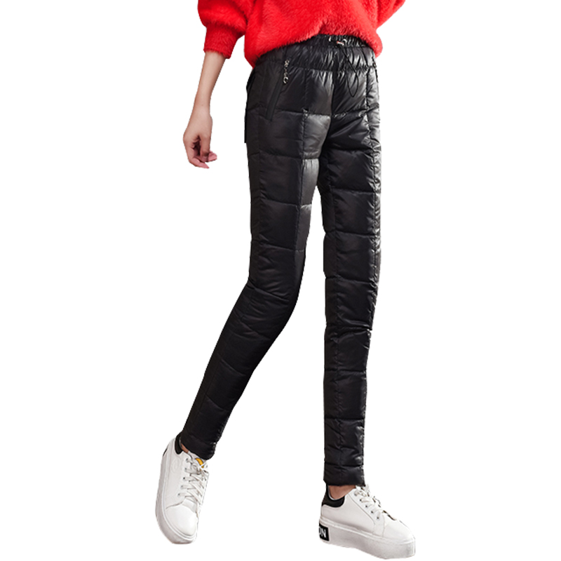 Tri-polar 滑雪羽绒裤修身双面加厚羽绒裤女外穿保暖滑雪裤高腰运动休闲裤TP1630（单位：条）  黑色  3XL