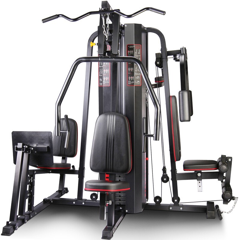 力动RIDO FITNESS五、六站多功能综合训练器TG75  黑色  