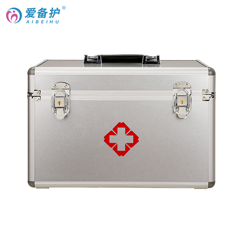 爱备护 收纳箱 16寸医药箱 铝合金手提 ABH-S003（空箱） 35cm&times;23cm&times;23cm 金属银 铝合金边框、铝塑面板  银色  