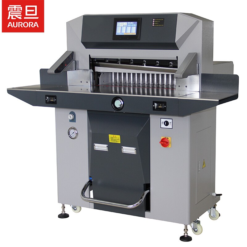 震旦AURORA AC6700PX 100mm双液压系统切纸机A3幅面液晶屏 标书文件裁纸机书籍档案修边切纸刀  灰色  