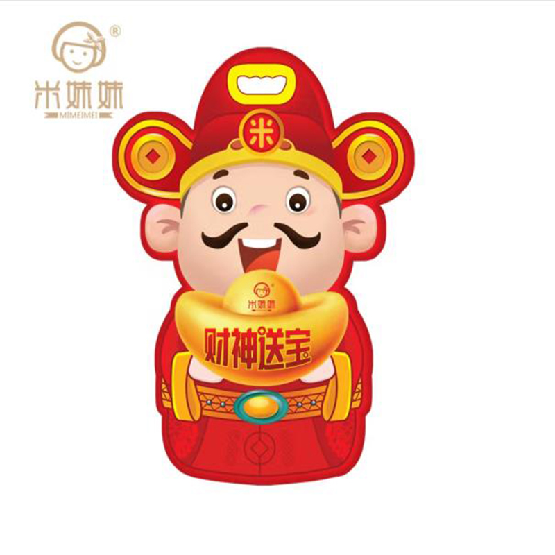 [起订量100套]米妹妹（MIMEIMEI）财神送宝五常粥米800克 （单位： 袋） 红色