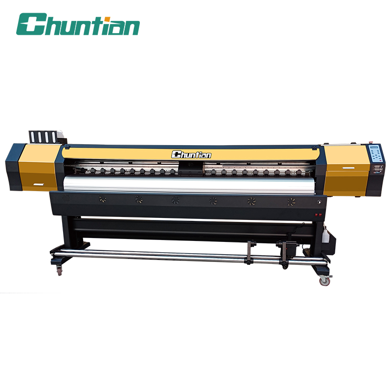 TCHUNTIAN春天2.5米高精度SP2205压电写真机户外高速打印机户内写真喷绘一体机油性-双头七代  金色  