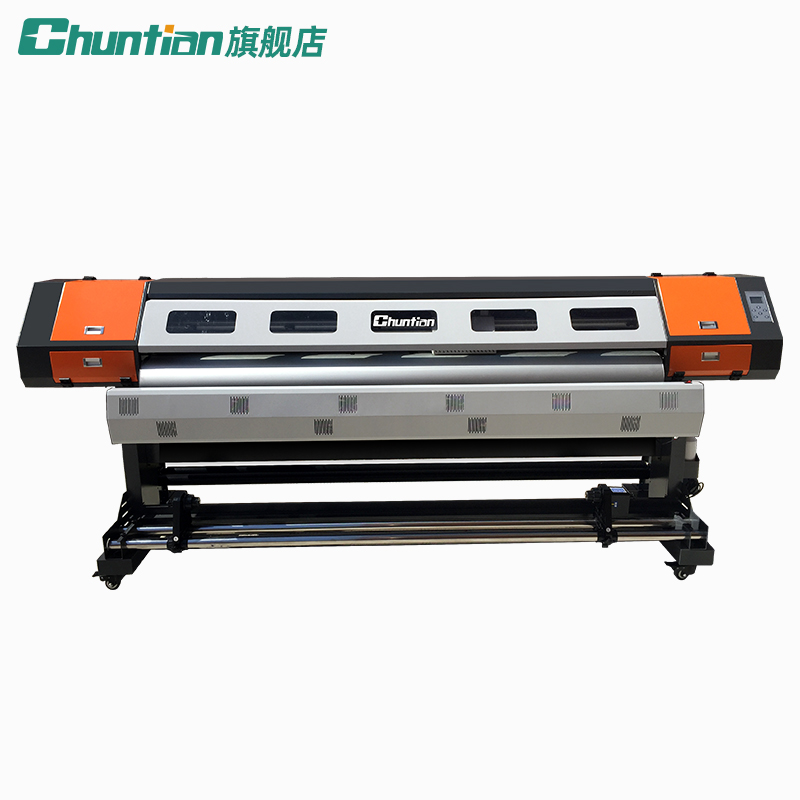 TCHUNTIAN春天2.2米高精度压电写真机户外广告喷绘机户内外写真机sp2200壁纸壁画高速打印机*双头七代  橘色  