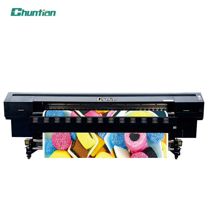 TCHUNTIAN春天3.2米sp3201写真机高精度宽幅户内外3.2米压电写真机壁纸壁画打印喷绘机单*双头五代头  黑色  