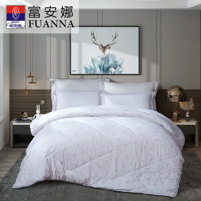 富安娜全澳洲防螨羊毛被\203*229cm\1500g  本白色  白色