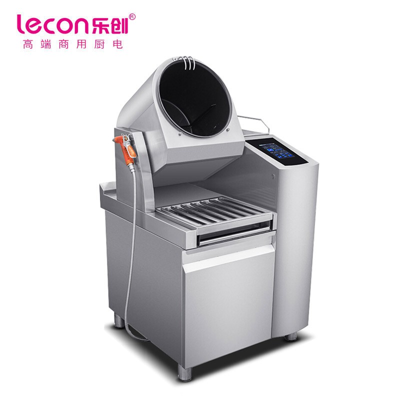 乐创 lecon立式智能触屏炒菜机大容量全自动智能炒菜机器人饭堂食堂炒菜烹饪机 LC-GQ36  银色  